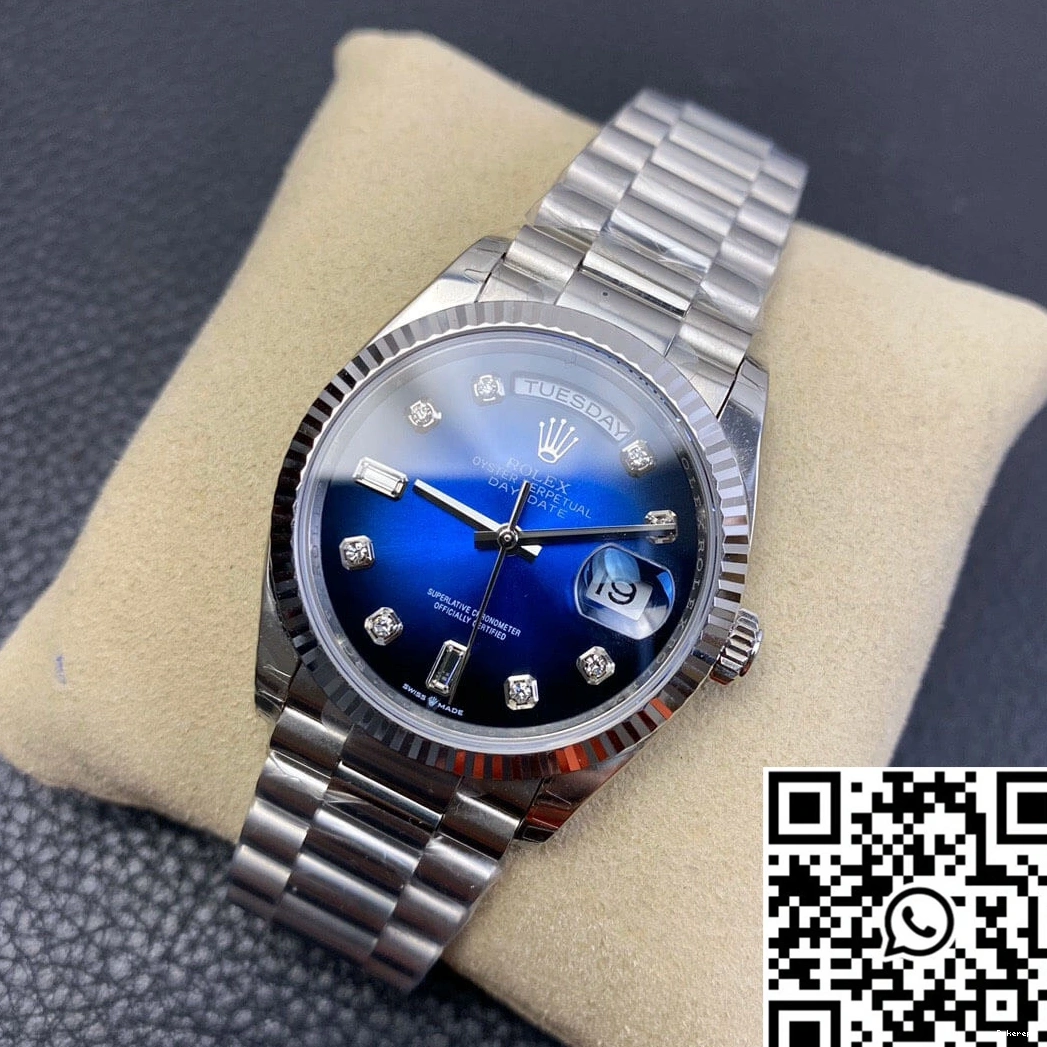Dial M128239-0023 Diamond Rolex Blue EW Factory Day-Date Gradient 0406